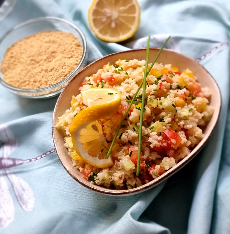 Salată Cușcuș cu legume si Dressing de lămâie - Cea mai simplă salată